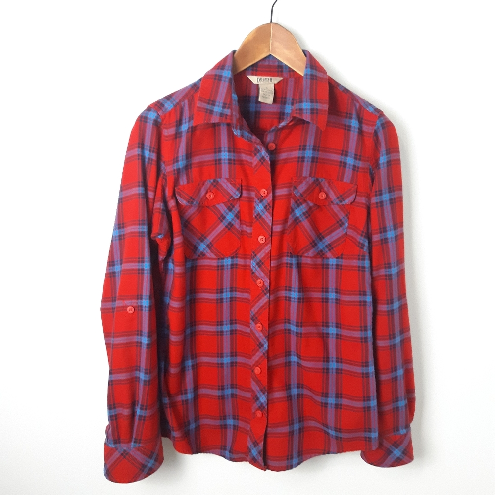 Duluth Trading Free Swingin' Flannel Shirt Button Front